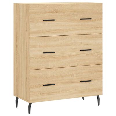 vidaXL Highboard sonoma eik 69,5x34x180 cm konstruert tre