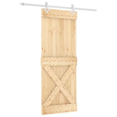 vidaXL Skyvedør med monteringstilbehør 80x210 cm heltre furu