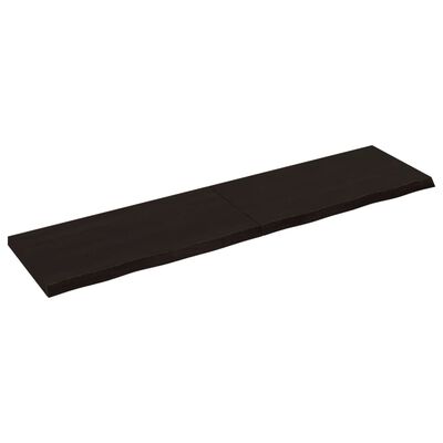 vidaXL Benkeplate til bad mørkebrun 160x40x(2-4) cm behandlet heltre