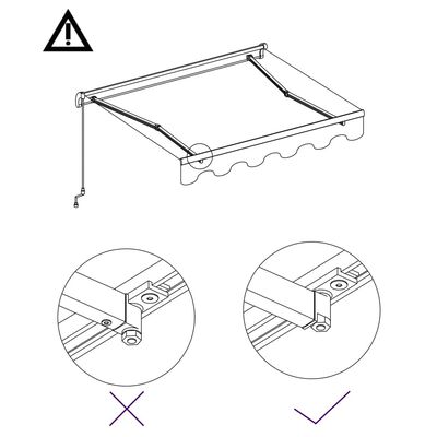 vidaXL Automatisk uttrekkbar markise 450x300 cm antrasitt