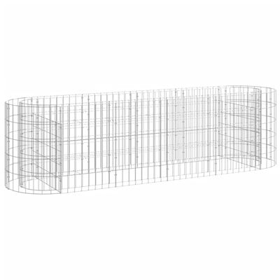 vidaXL Gabion høybed galvanisert jern 190x50x50 cm