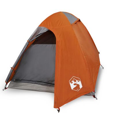 vidaXL Kuppeltelt for camping 2 personer oransje vanntett
