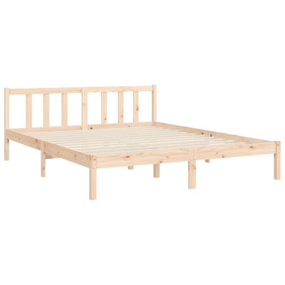 vidaXL Sengeramme med hodegavl 5FT King Size heltre