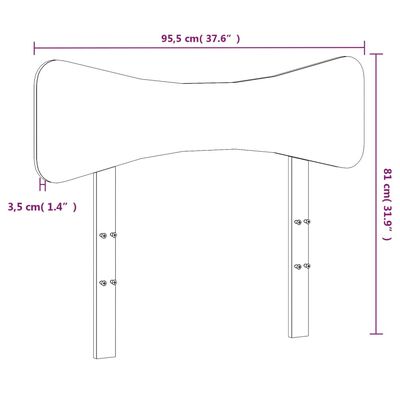 vidaXL Hodegavl hvit 90 cm heltre furu