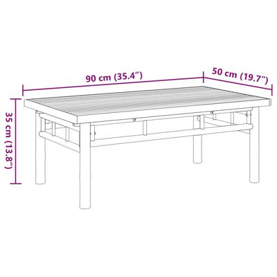 vidaXL Salongbord 90x50x35 cm bambus