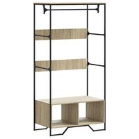 vidaXL Garderobe sonoma eik 90x50x180 cm konstruert tre