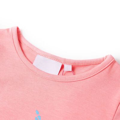 T-skjorte for barn med knallrosa 128