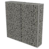 vidaXL Gabion med deksler galvanisert stål 100x20x100 cm