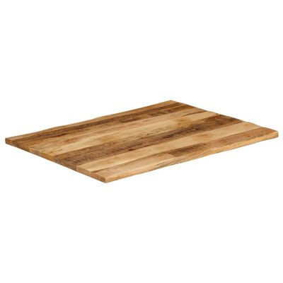 vidaXL Bordplate naturlig kant 90x80x2,5 cm grovt heltre mangotre