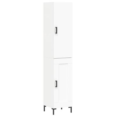 vidaXL Highboard hvit 34,5x34x180 cm konstruert tre