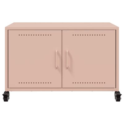 vidaXL TV-benk rosa 68x39x43,5 cm stål