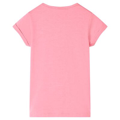 T-skjorte for barn med knallrosa 140