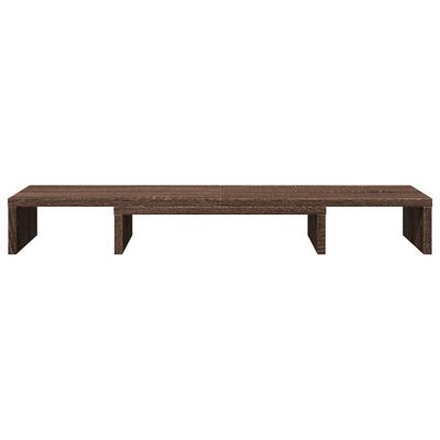 vidaXL Skjermstativ justerbar brun eik 80x24x10,5 cm konstruert tre