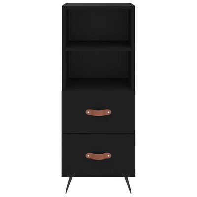 vidaXL Highboard svart 34,5x34x180 cm konstruert tre