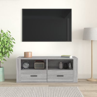 vidaXL TV-benk grå sonoma 100x35x40 cm konstruert tre