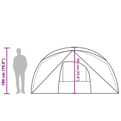 vidaXL Campingtelt 6 personer blå vanntett