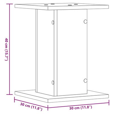 vidaXL Plantestativ 2 stk hvit 30x30x40 cm konstruert tre