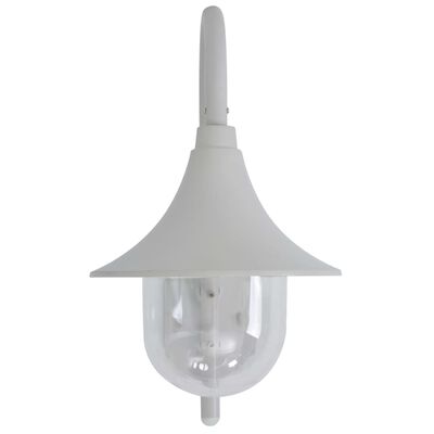 vidaXL Utendørs vegglampe E27 42 cm aluminium hvit