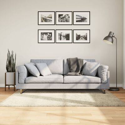 vidaXL Tykt teppe PAMPLONA høy luv moderne gull 120x170 cm