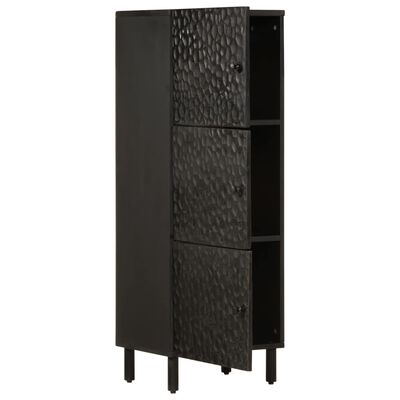 vidaXL Highboard svart 40x33x110 cm heltre mango