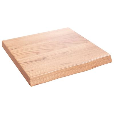 vidaXL Benkeplate til bad lysebrun 40x40x(2-4) cm behandlet heltre