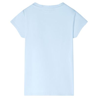 T-skjorte for barn myk blå 116