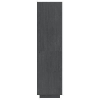 vidaXL Bokhylle/romdeler grå 40x35x135 cm heltre furu