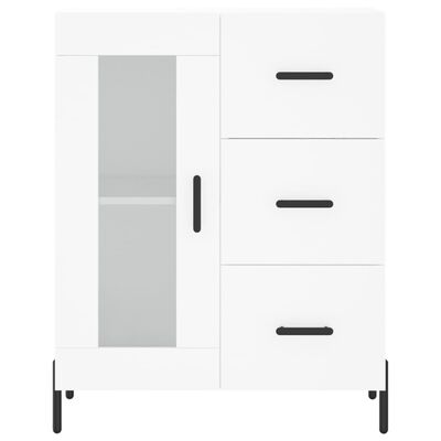 vidaXL Highboard hvit 69,5x34x180 cm konstruert tre