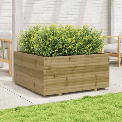 vidaXL Plantekasse 100x100x49,5 cm impregnert furu