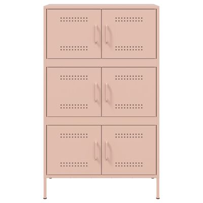 vidaXL Highboard rosa 68x39x113 cm stål