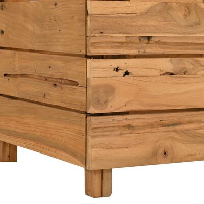 vidaXL Høybed 100x40x38 cm resirkulert teak og stål