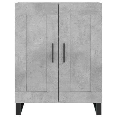 vidaXL Highboard betonggrå 69,5x34x180 cm konstruert tre