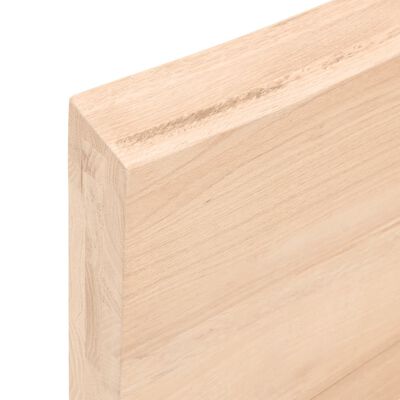 vidaXL Bordplate 60x50x(2-6) cm ubehandlet heltre eik naturlig kant