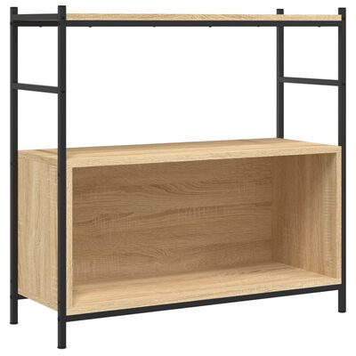 vidaXL Bokhylle sonoma eik 80x30x78,5 cm konstruert tre og jern