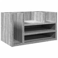 vidaXL Hylle til skrivebord grå sonoma 44,5x24x25 cm konstruert tre