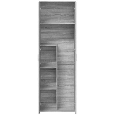 vidaXL Highboard grå sonoma 60x35x180 cm konstruert tre