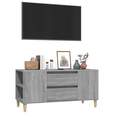 vidaXL TV-benk grå sonoma 102x44,5x50 cm konstruert tre