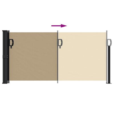 vidaXL Uttrekkbar sidemarkise beige 100x300 cm