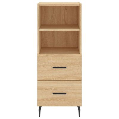 vidaXL Highboard sonoma eik 34,5x34x180 cm konstruert tre