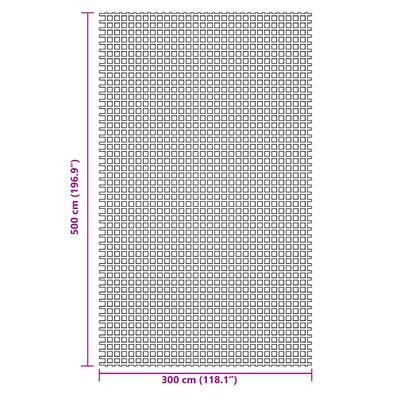 vidaXL Campingmatte grønn 5x3 m