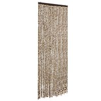 vidaXL Fluegardin beige og brun 90x200 cm chenille