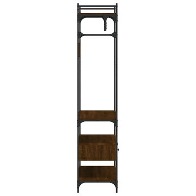 vidaXL Garderobe med skuffer brun eik 89x39x184,5 cm konstruert tre