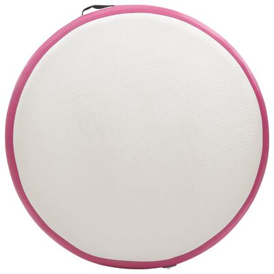 vidaXL Oppblåsbar gymnastikkmatte med pumpe 100x100x10 cm PVC rosa