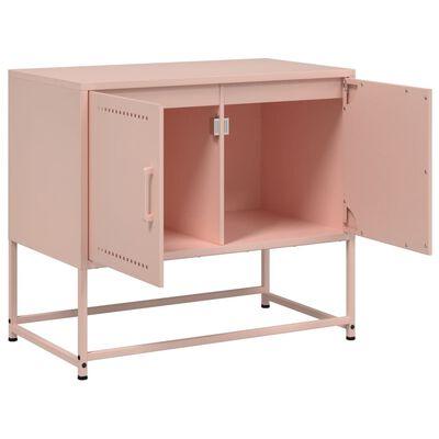 vidaXL TV-benk rosa 68,5x39x60,5 cm stål