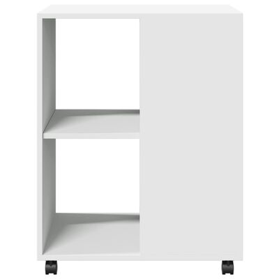 vidaXL Sidebord med hjul hvit 55x60x78 cm konstruert tre