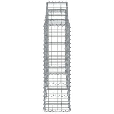 vidaXL Gabionkurv buet 200x30x100/120 cm galvanisert jern