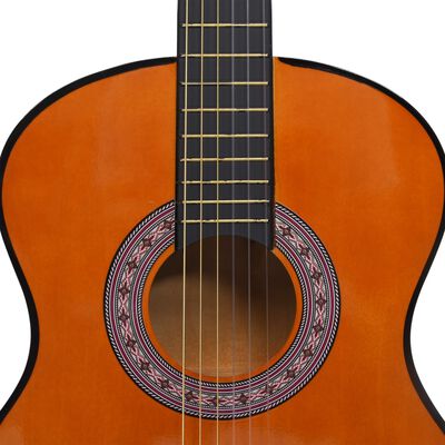 vidaXL Klassisk gitarsett for nybegynnere 8 deler 3/4 36"