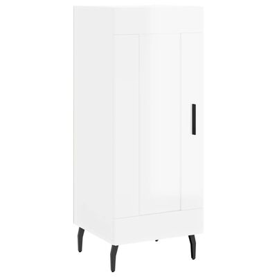 vidaXL Highboard høyglans hvit 34,5x34x180 cm konstruert tre