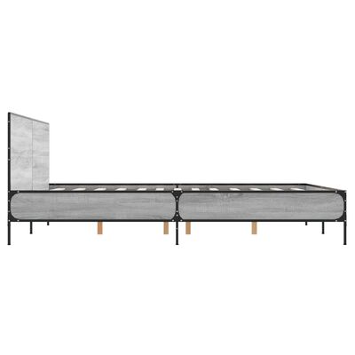 vidaXL Sengeramme sonoma eik 160x200 cm konstruert tre og metall