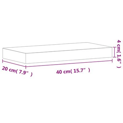 vidaXL Vegghylle 40x20x4 cm heltre bøketre